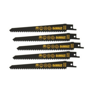 DeWalt DT2362-QZ 152mm 6 TPI Bi-Metal Reciprocating Saw Blades (5 Pack)