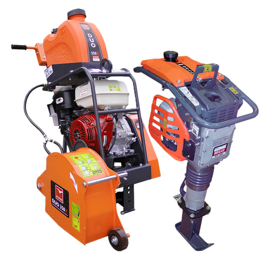 Belle 350X Duo Floor Saw and RTX60 Microtrenching Rammer Package