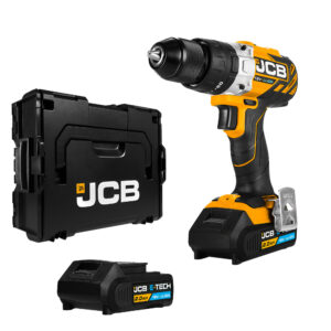 JCB 18V Brushless Combi Drill x 2 Battery 2Ah & L-BOXX 136