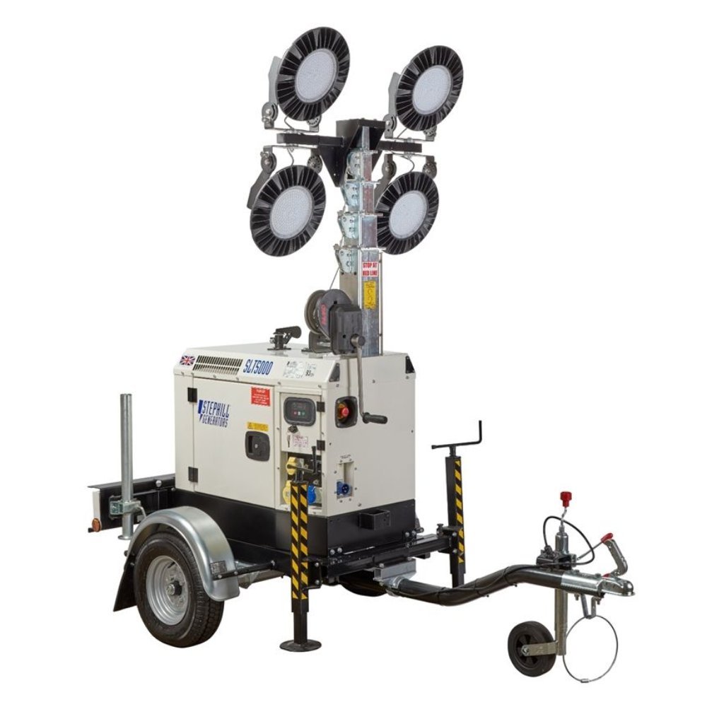 STEPHILL SLT5000 4.5kVA / 3.6kW Lighting Tower Generator With Road Trailer