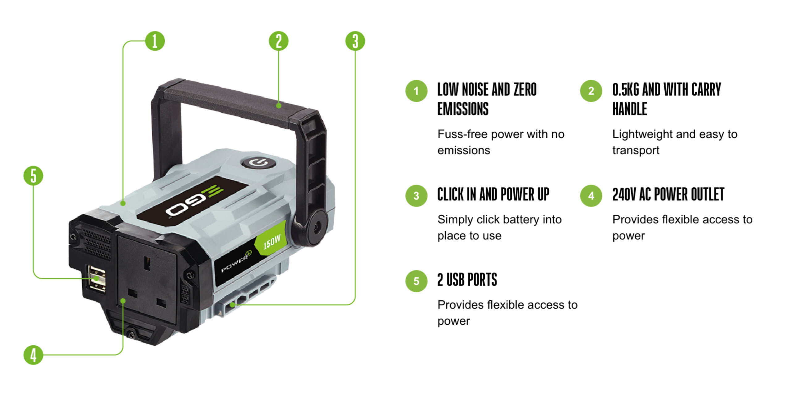 EGO Nexus Escape 150W Power inverter