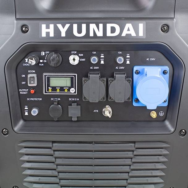 Hyundai 6600w Remote Portable Petrol Inverter Generator 230v HY6500SEi