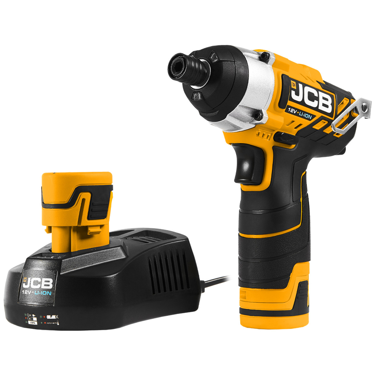 JCB 12V 4 in 1 Drill Driver 2Ah Battery with W-BOXX 102 Tool Case