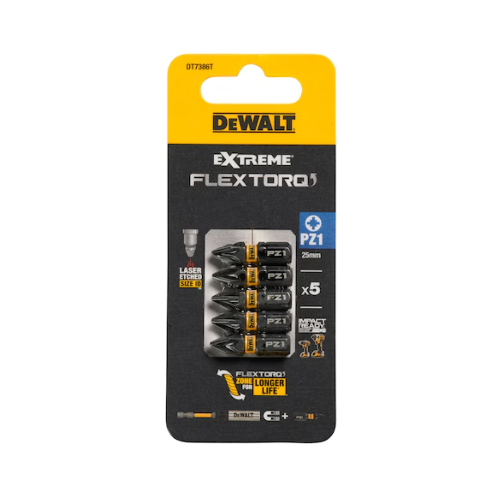 DeWalt DT7386T-QZ PZ1 FlexTorq Screwdriver Bit 25mm (5 Pcs)