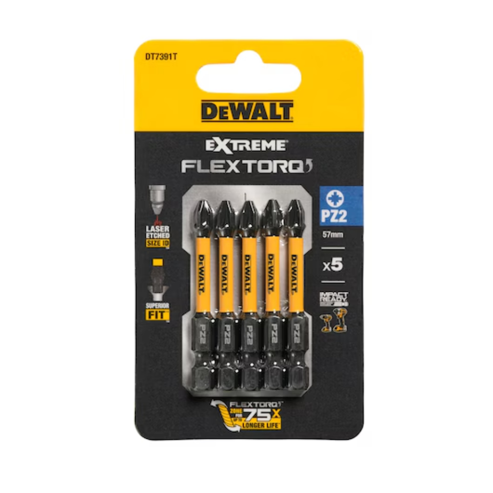 DeWalt DT7391T-QZ PZ2 FlexTorq Screwdriver Bit 57mm (5 Pcs)