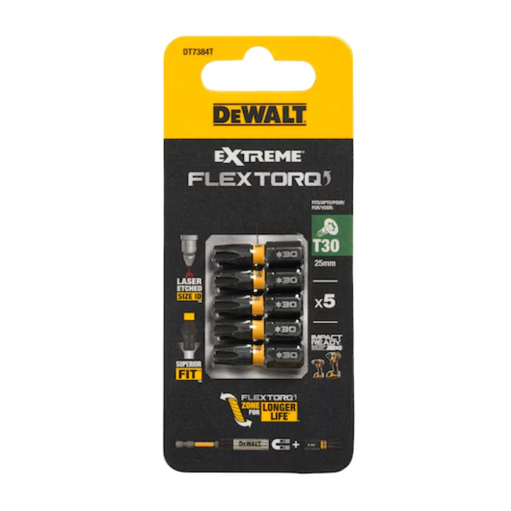 DeWalt DT7384T-QZ EXTREME FlexTorq T30 (25mm) Screwdriver Bits (5 Pcs)