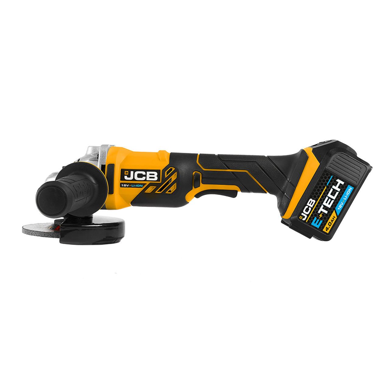 JCB 18V Angle Grinder 2X 4Ah Batteries With L-BOXX 136 Tool Case & 115mm Segmented Diamond Blade