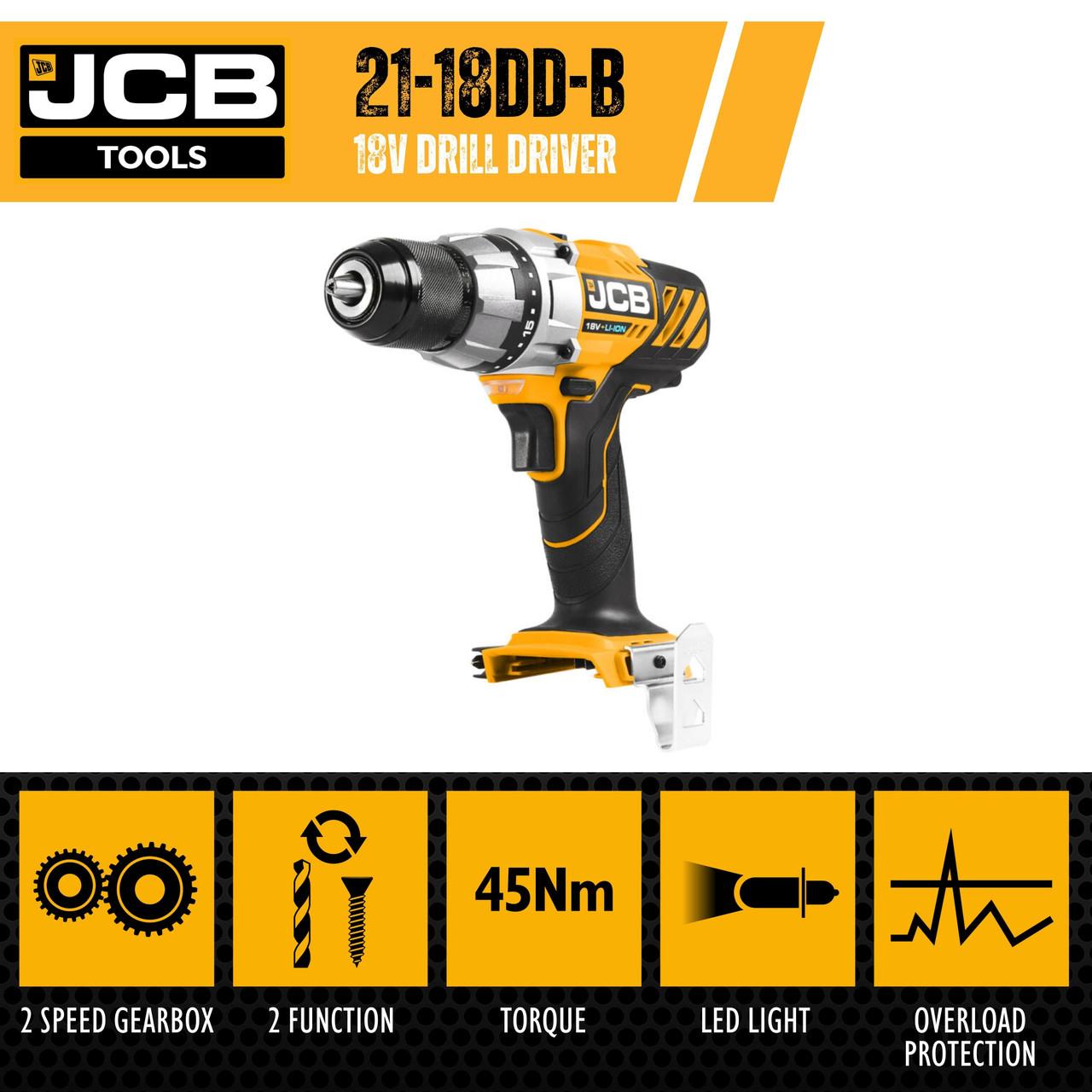 JCB 18V Drill Driver Bare Unit