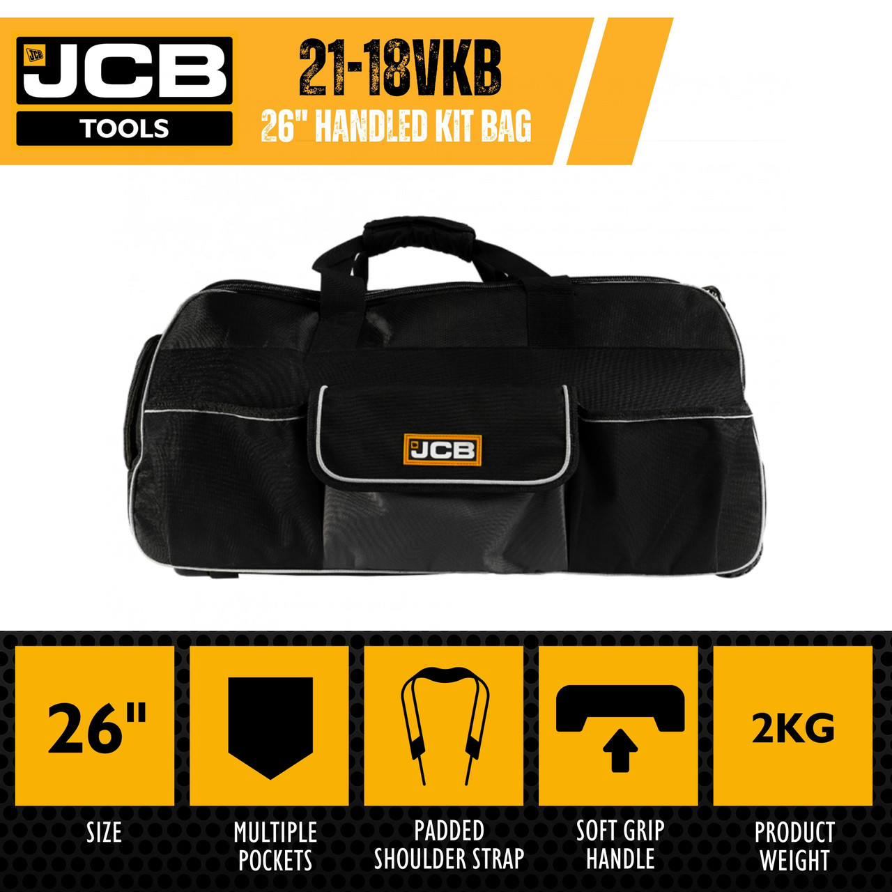 JCB 26" Trolley Handled Kit Bag