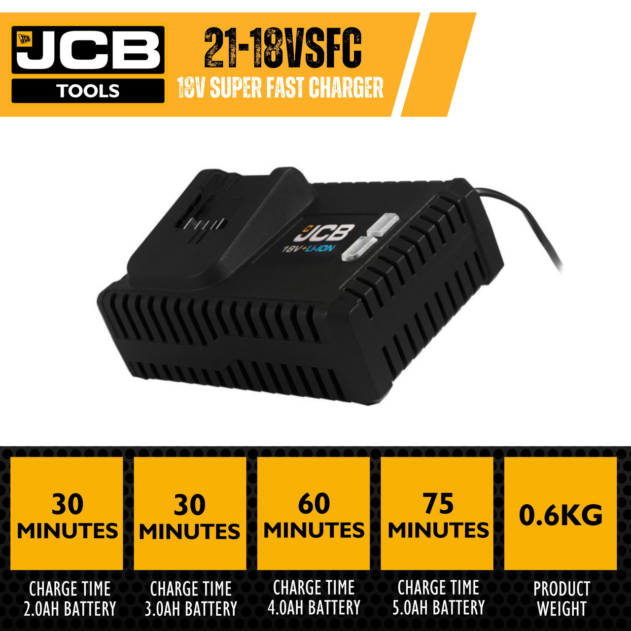 JCB 18V 4A Fast Charger