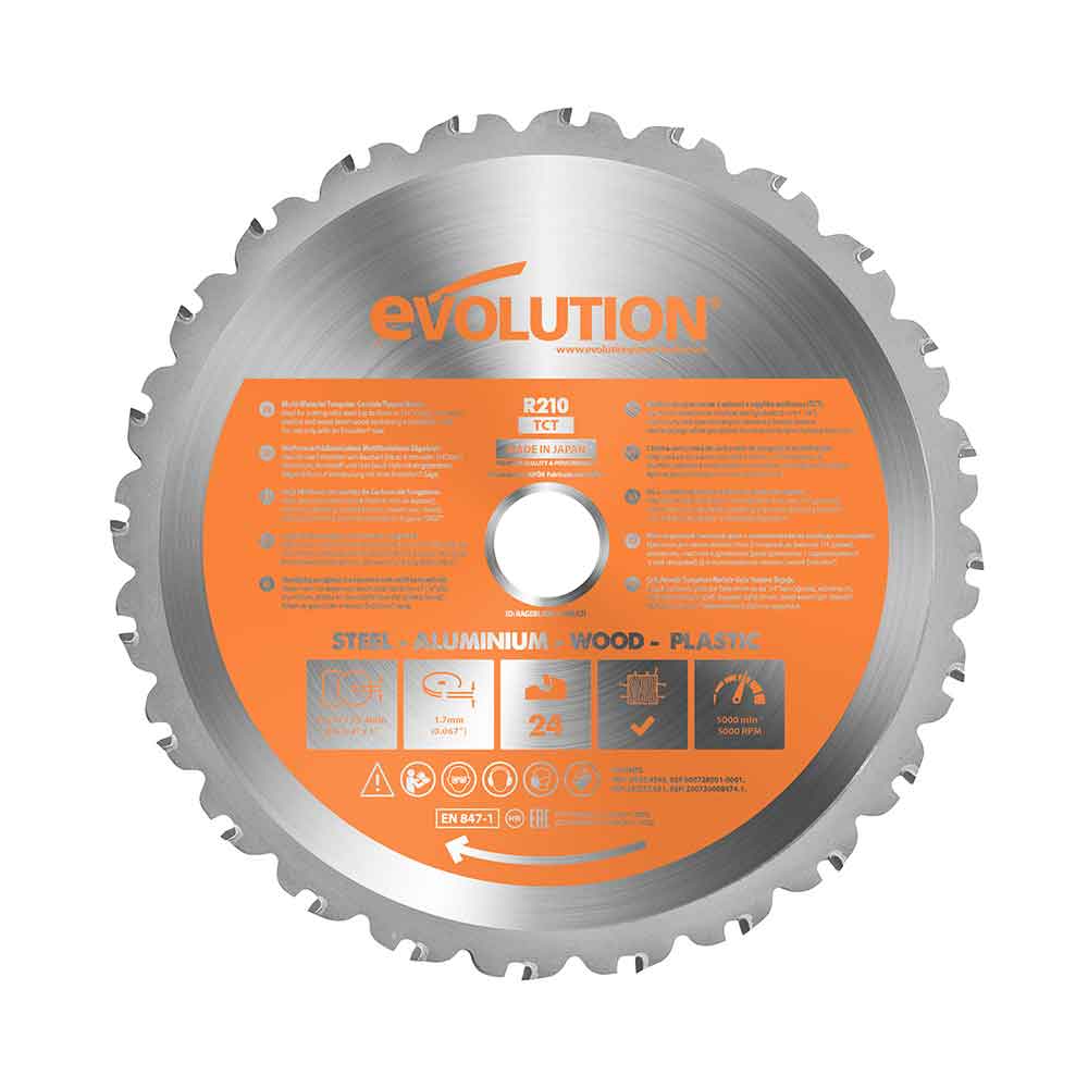 Evolution 210mm Multi-Material Cutting 24T Blade