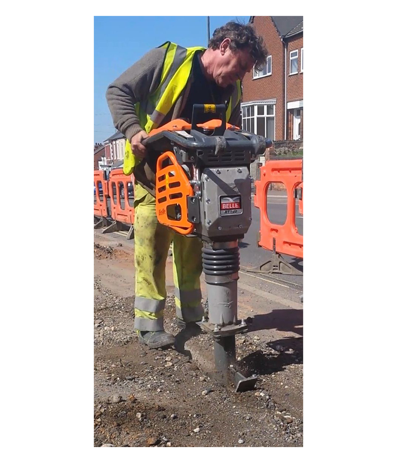 Belle 350X Duo Floor Saw and RTX60 Microtrenching Rammer Package
