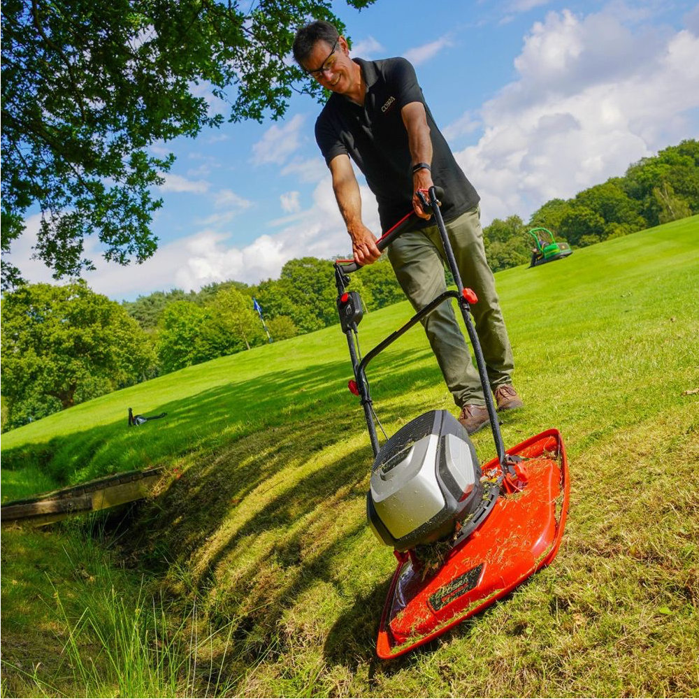 COBRA AirMow 51 80V 20” Twin 40v Li-ion Hover Mower (with 2 x 5Ah Battery & 2 x Fast Chargers)