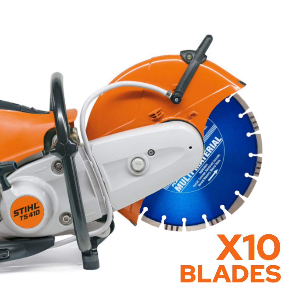 STIHL TS410 300mm Petrol Disc Cutter BUNDLE (10 BLADES)