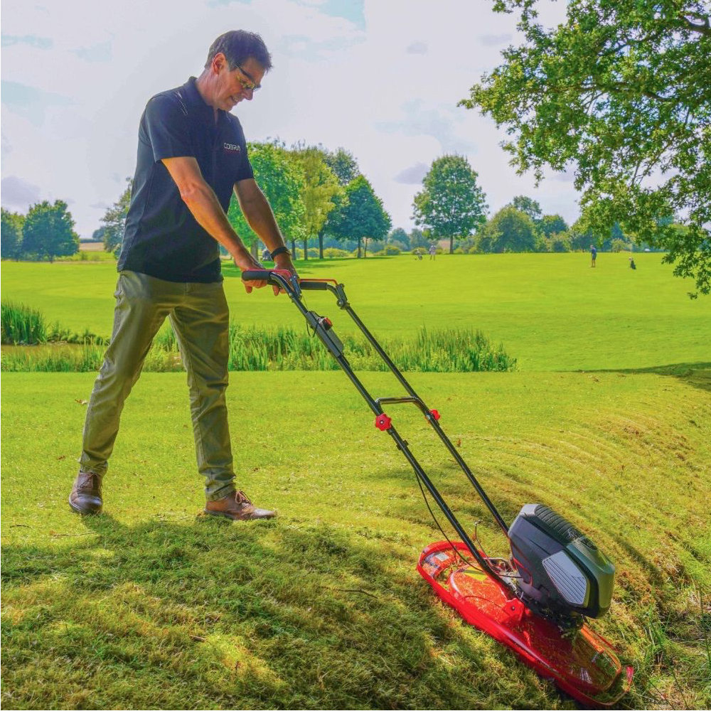 COBRA AirMow 51 80V 20” Twin 40v Li-ion Hover Mower (with 2 x 5Ah Battery & 2 x Fast Chargers)