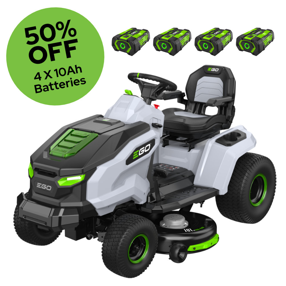 EGO TR4201E 107CM Ride-On Side Discharge Tractor Mower
