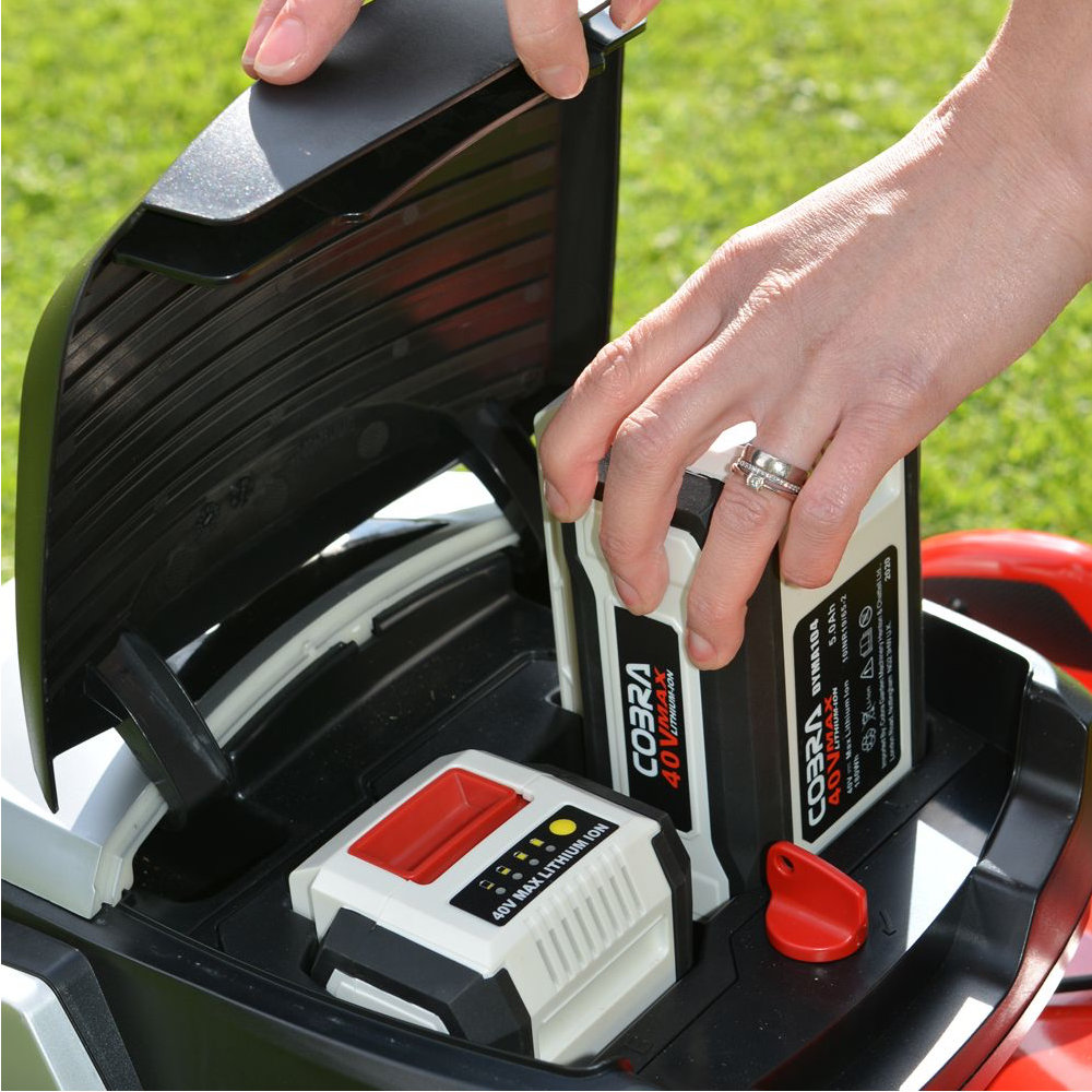 COBRA RM51SP80V 20" Twin 40v Li-ion Lawnmower with Roller (with 2 x 5Ah Battery & 2 x Fast Chargers)