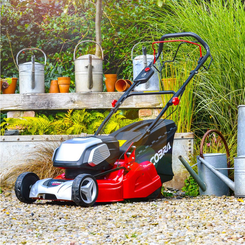 COBRA RM51SP80V 20" Twin 40v Li-ion Lawnmower with Roller (with 2 x 5Ah Battery & 2 x Fast Chargers)