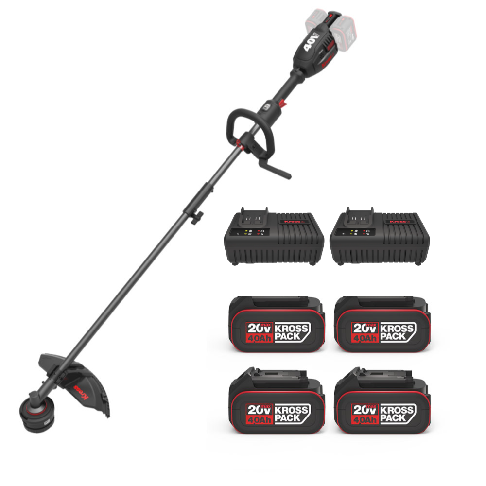 Kress KG155E.9 40 V 38 cm Cordless Brushless Attachment-Capable Grass Trimmer/Brush Cutter