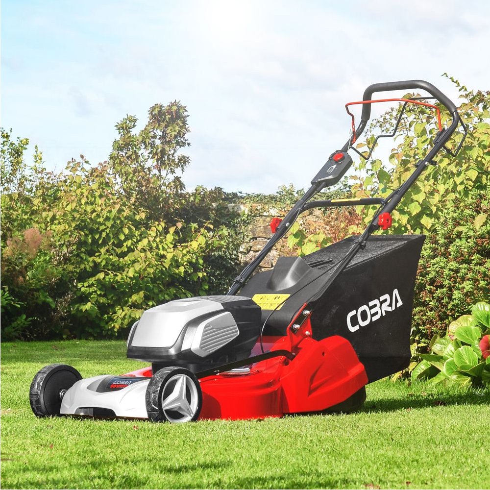 COBRA RM51SP80V 20" Twin 40v Li-ion Lawnmower with Roller (with 2 x 5Ah Battery & 2 x Fast Chargers)