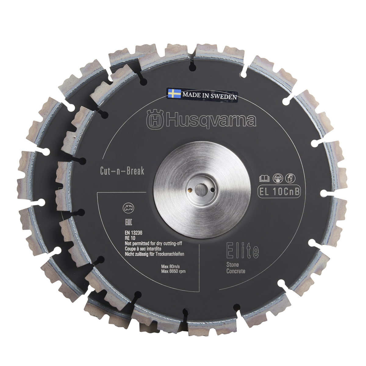 Husqvarna EL10 CNB Cut-n-Break Diamond Blades 2pc