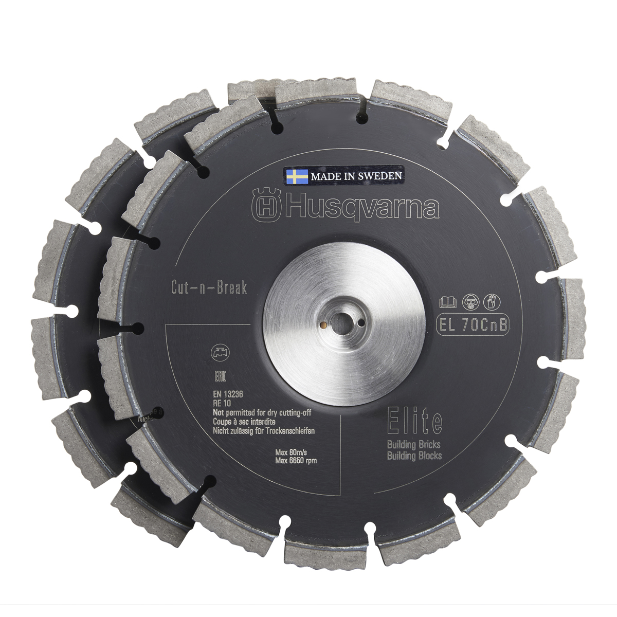 Husqvarna EL70 CNB Cut-n-Break Diamond Blades 2pc