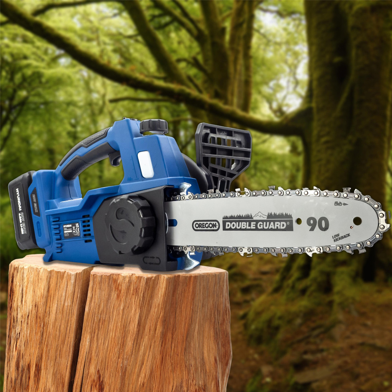 Hyundai Cordless 4Ah Chainsaw - 20v Lithium ion, Brushless | HY2190