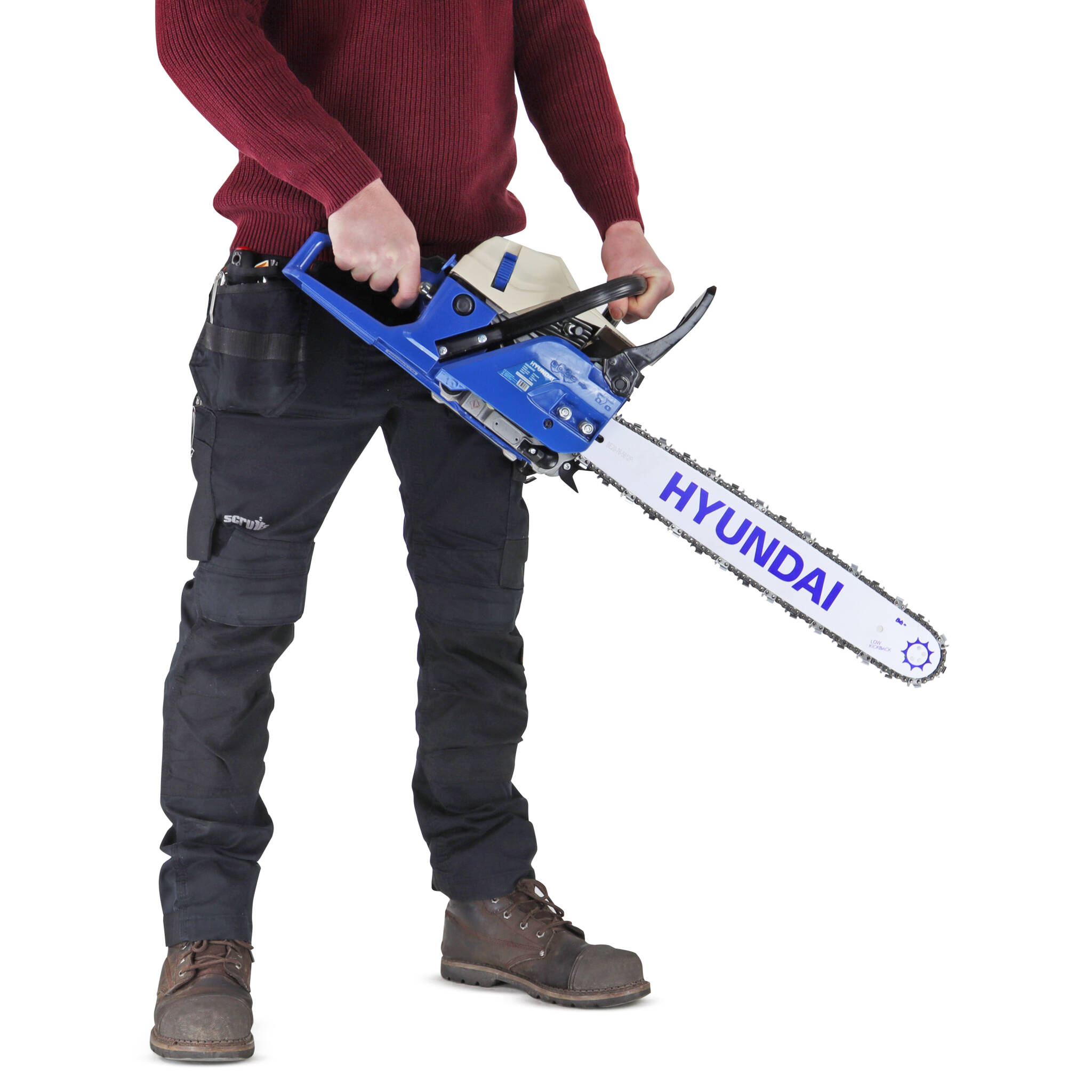Hyundai HYC6200X 62cc 20” Petrol Chainsaw, 2-Stroke Easy-Start