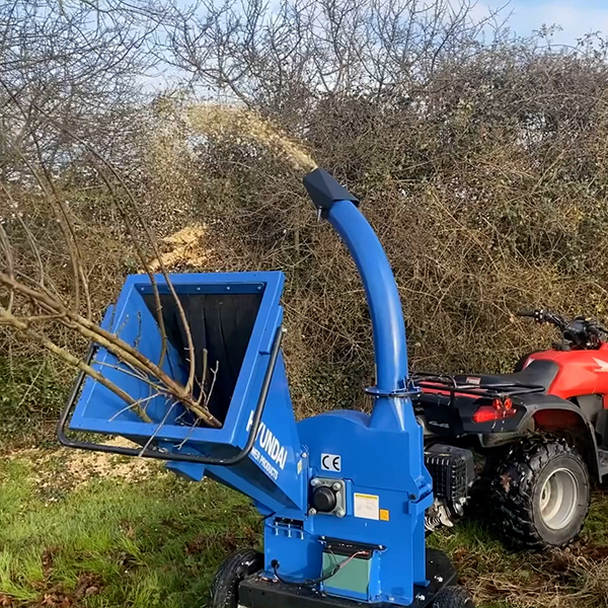 Hyundai Electric Start Petrol Wood Chipper 110mm HYCH15100TE