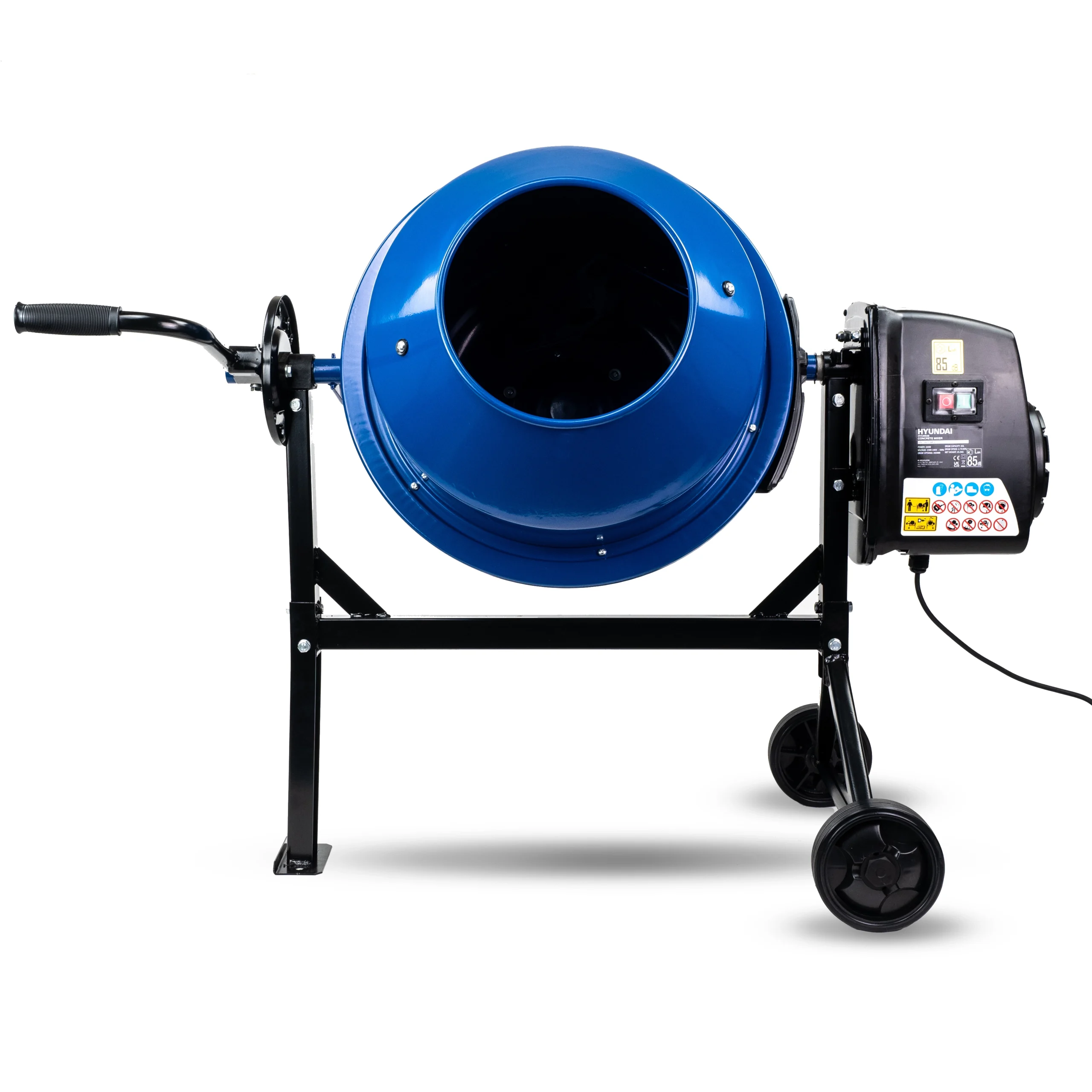 Hyundai 220W 63L Electric 230v Cement / Concrete Mixer | HYCM63E