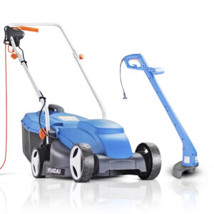 Hyundai HYM3200E+HYTR250E Corded Electric Lawn Mower and Trimmer Bundle