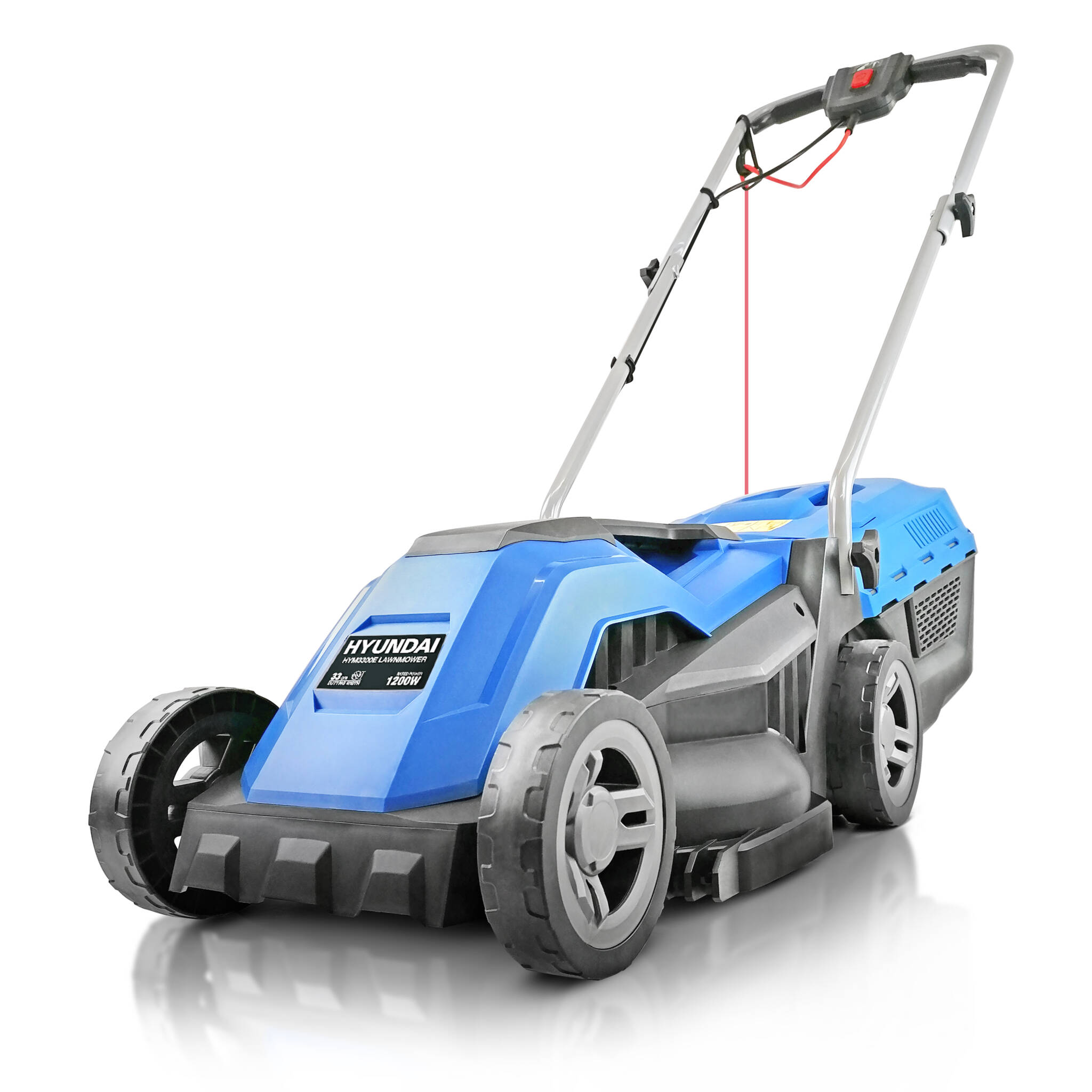 Hyundai HYM3300E 33cm Corded Electric 1200w/230v Roller Mulching Lawnmower