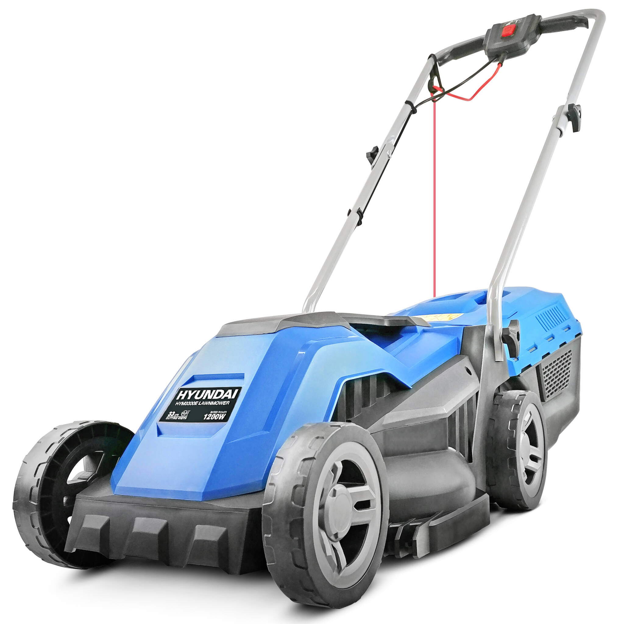 Hyundai HYM3300E 33cm Corded Electric 1200w/230v Roller Mulching Lawnmower