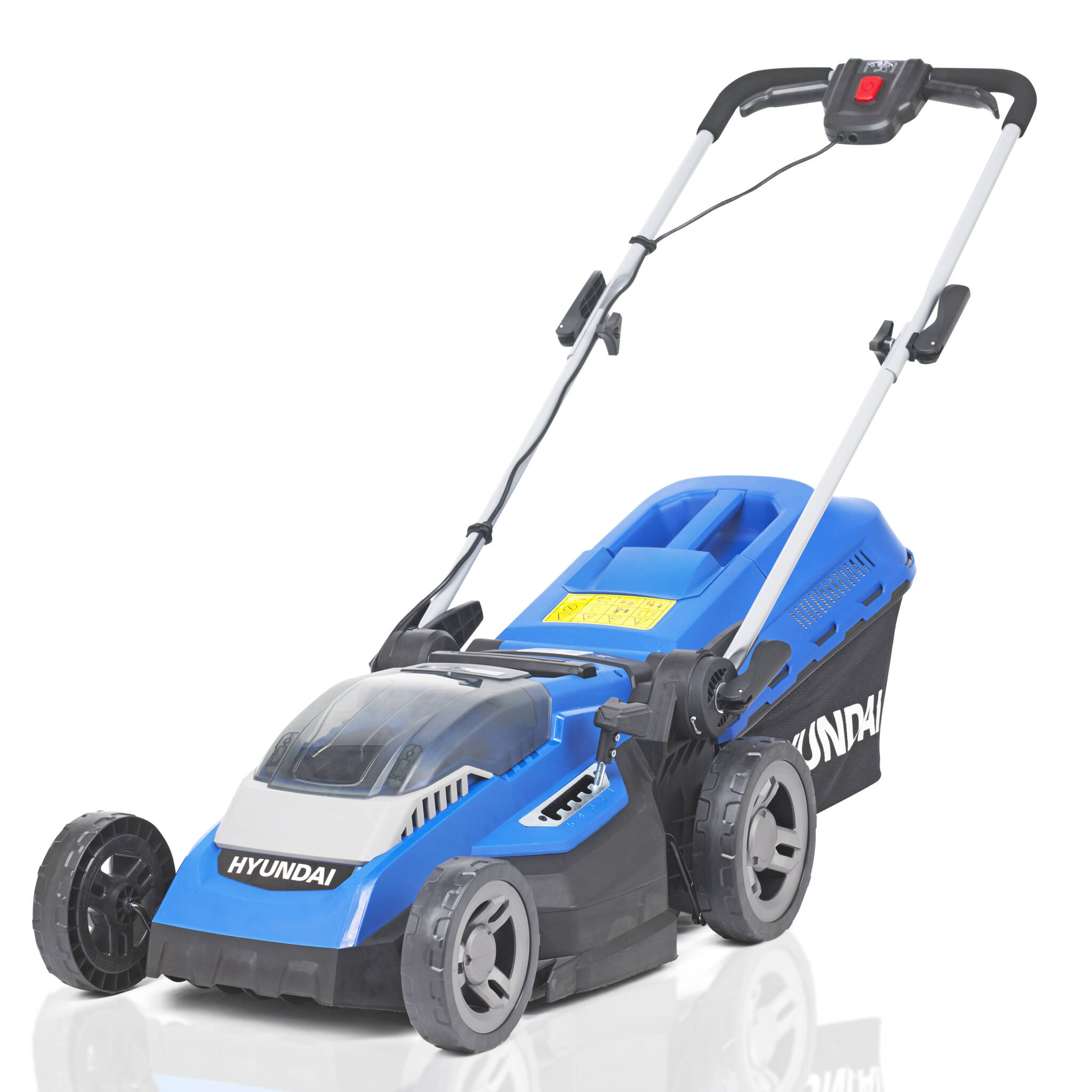 Hyundai HYM40LI380P 38cm Cordless 40v Lithium-Ion Battery Roller Lawnmower with Battery and Charger
