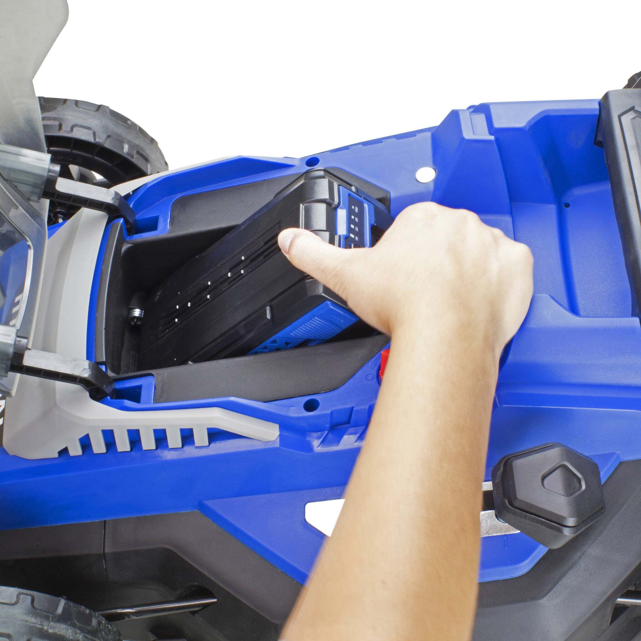 Hyundai HYM40LI380P 38cm Cordless 40v Lithium-Ion Battery Roller Lawnmower with Battery and Charger