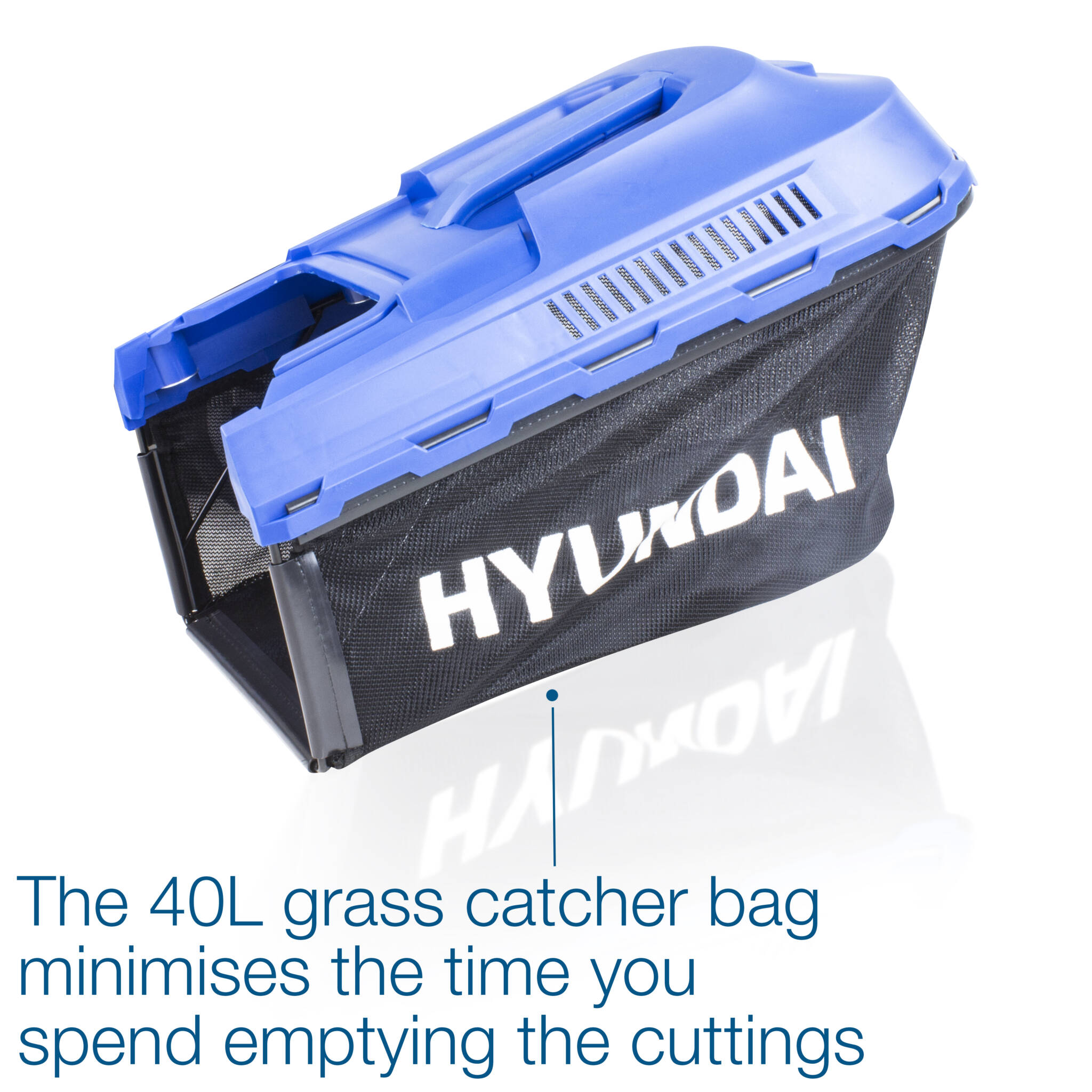 Hyundai HYM40LI380P 38cm Cordless 40v Lithium-Ion Battery Roller Lawnmower with Battery and Charger