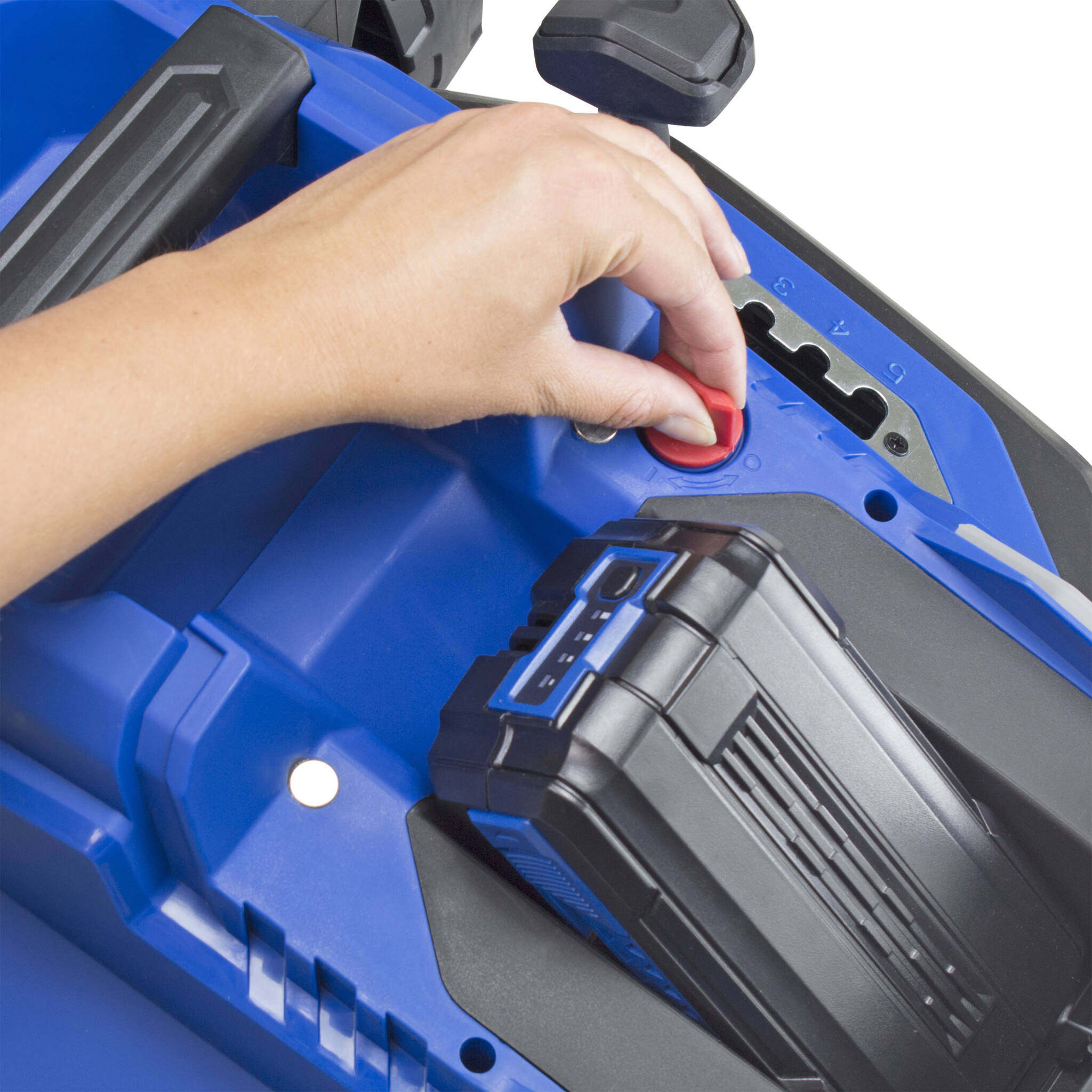 Hyundai HYM40LI380P 38cm Cordless 40v Lithium-Ion Battery Roller Lawnmower with Battery and Charger