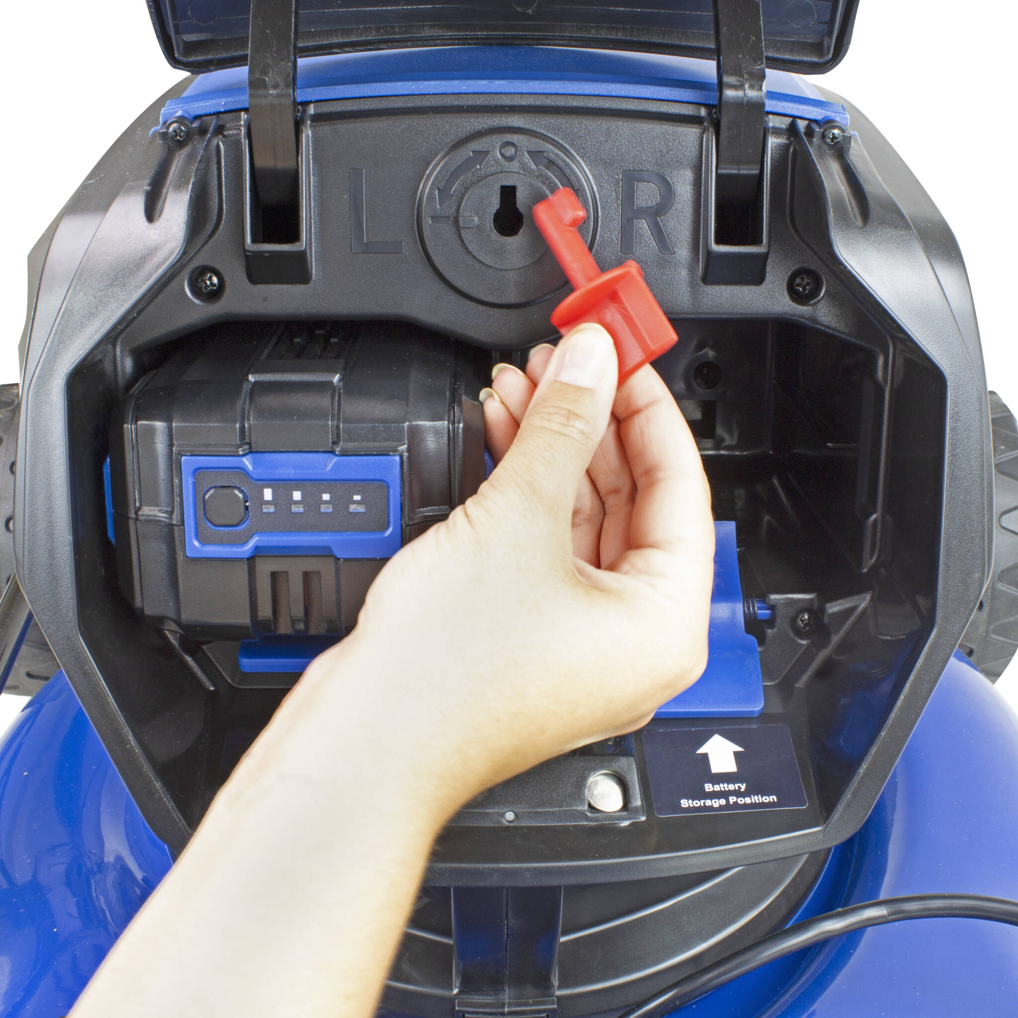 Hyundai HYM40LI420SP 42cm Cordless 40v Lithium-Ion Battery Self-Propelled Lawnmower with Battery and Charger