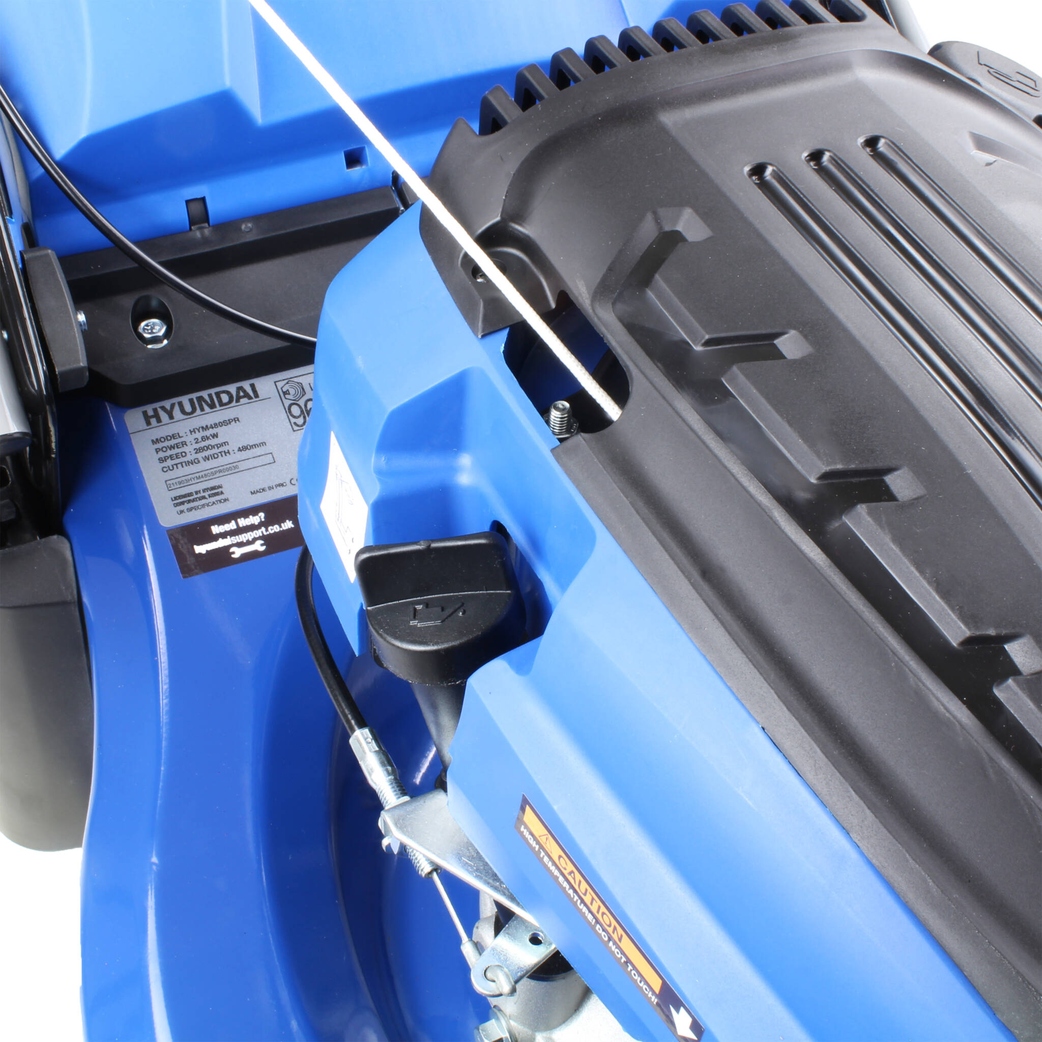 Hyundai HYM480SPR 19"/48cm 139cc Self-Propelled Petrol Roller Lawnmower