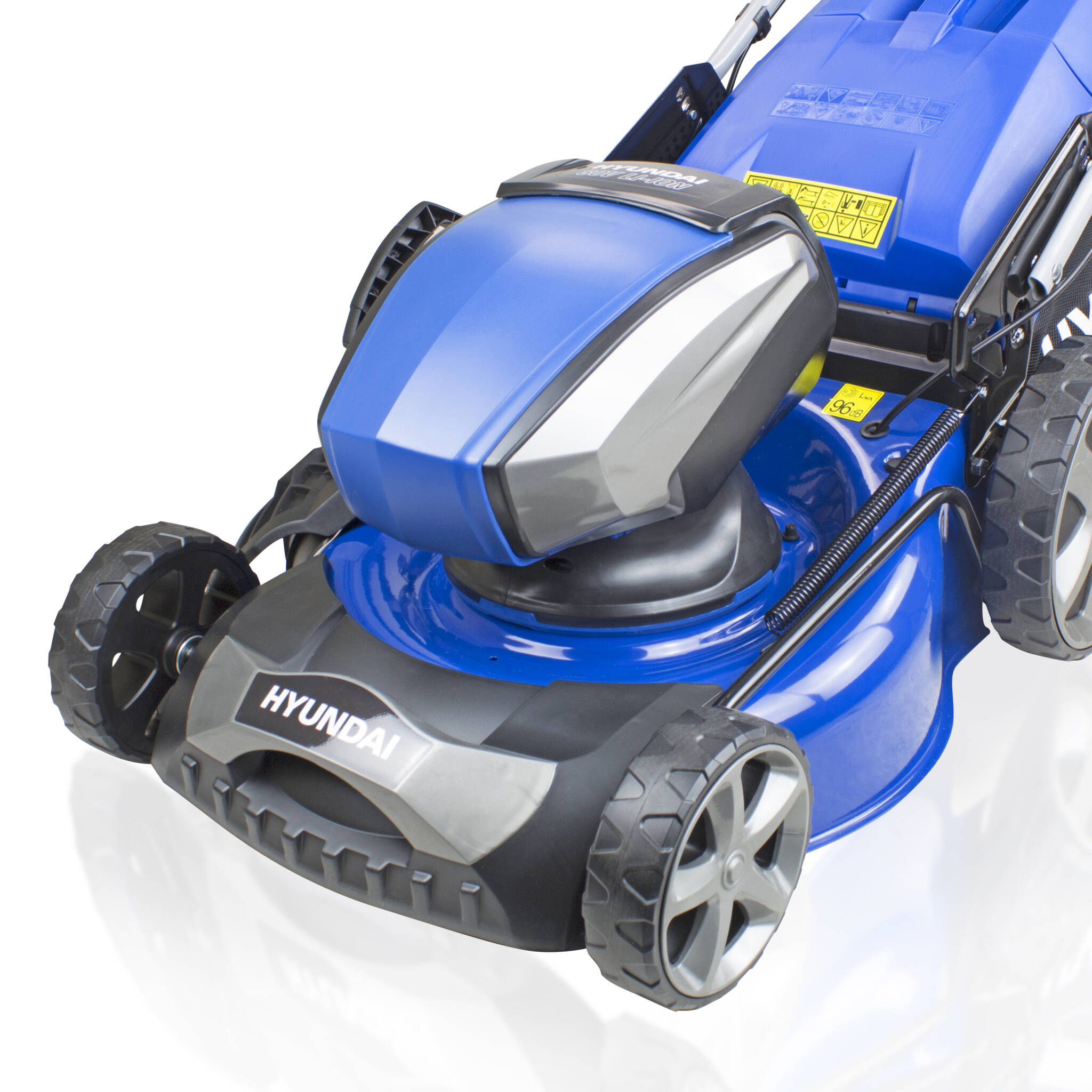 Hyundai HYM80Li460SP 18"/45cm Cordless 80v Lithium-Ion Battery Self Propelled Lawnmower with Battery and Charger