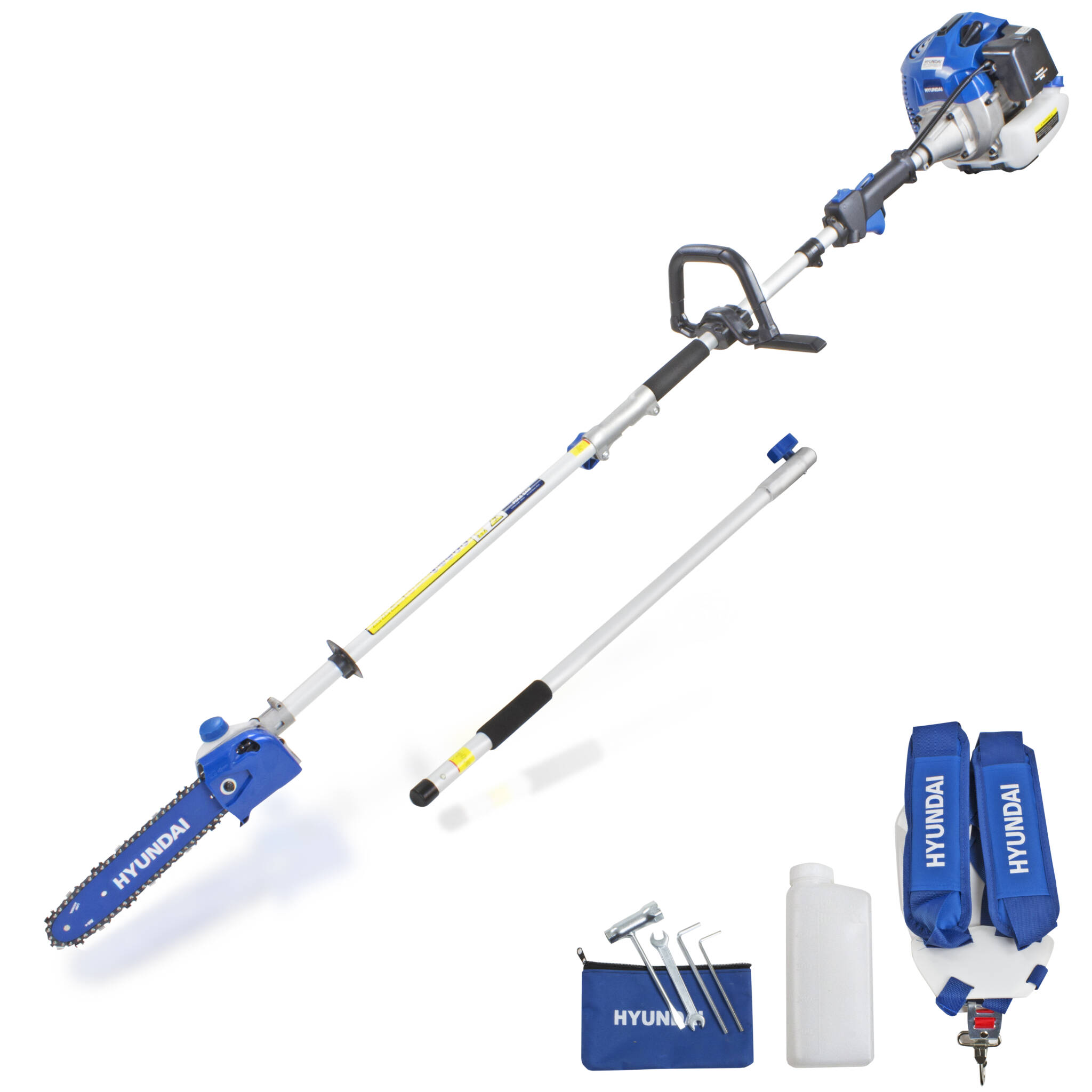 Hyundai HYPS5200X 52cc Long Reach Petrol Pole Saw/Pruner/Chainsaw