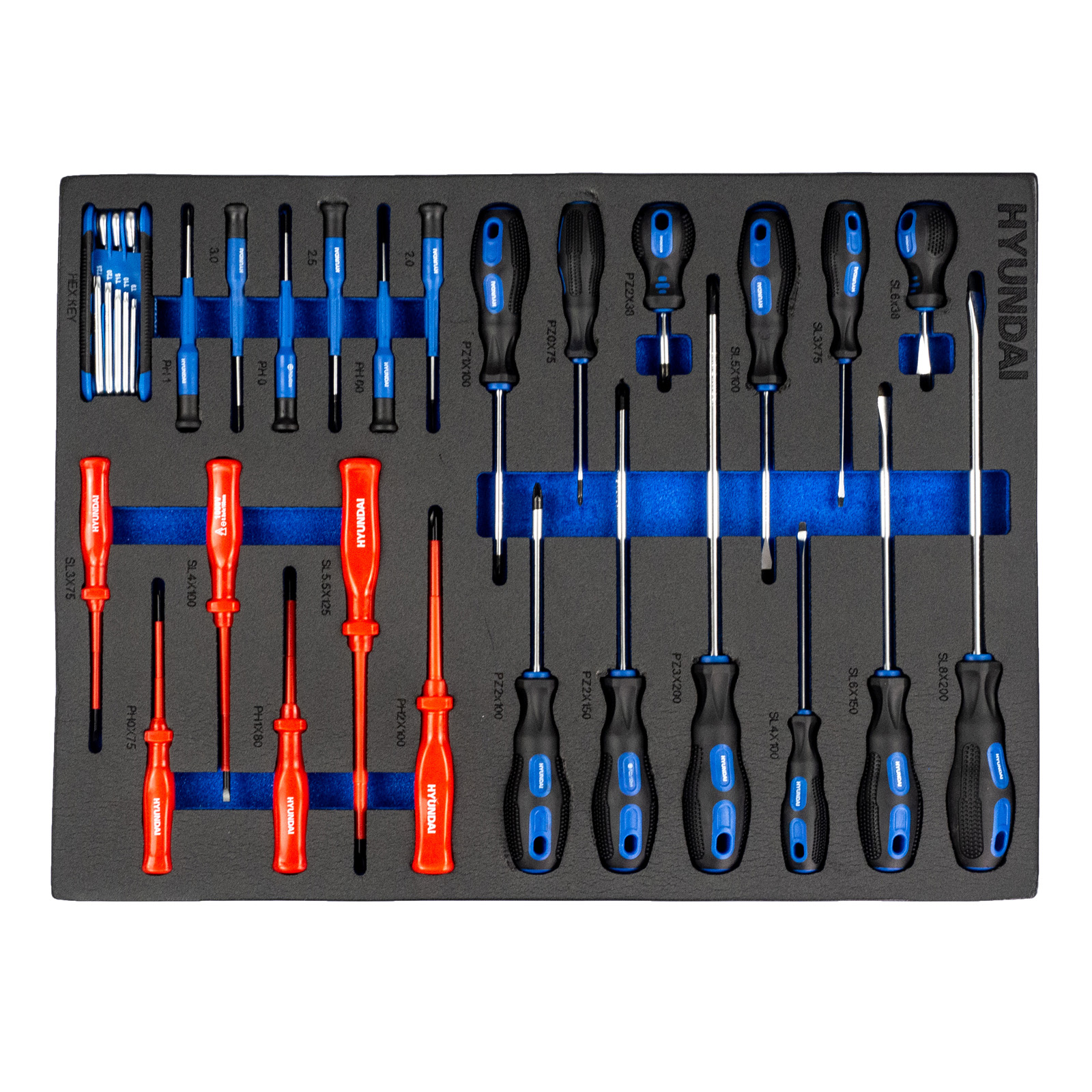 Hyundai 175 Piece 7 Drawer Castor Mounted Roller Tool Chest Cabinet | HYTC9006