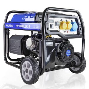Hyundai 8kW Recoil and Electric Start Petrol Generator HY10000LEK-2
