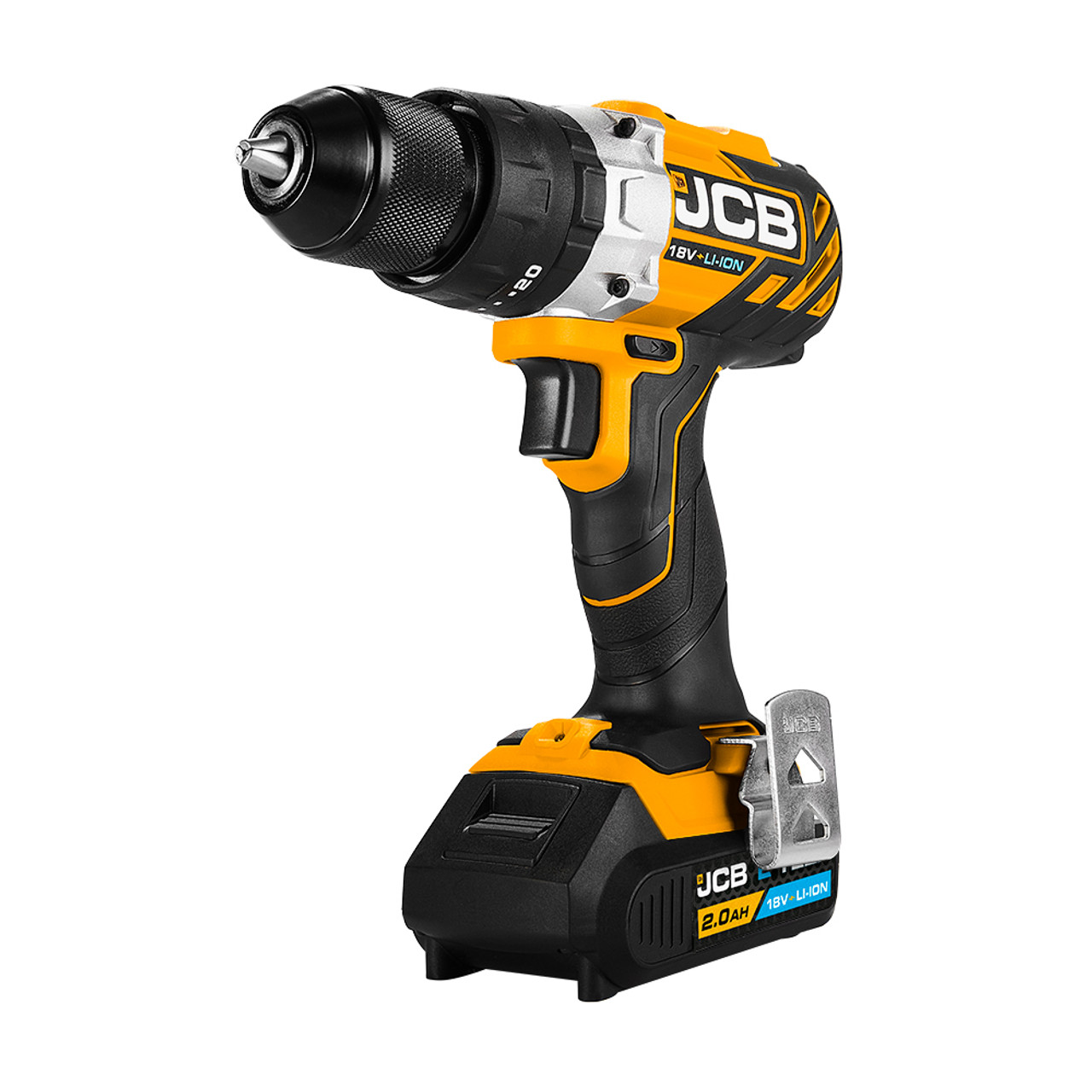 JCB 18V Brushless Combi Drill x 2 Battery 2Ah & L-BOXX 136
