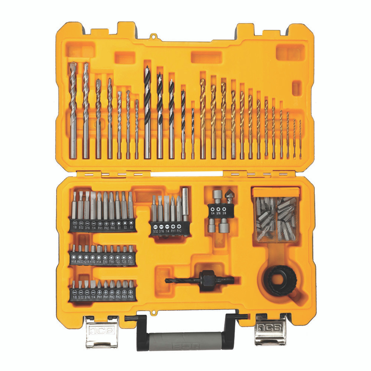JCB 100Pc Drill Bit Set With Storage Case