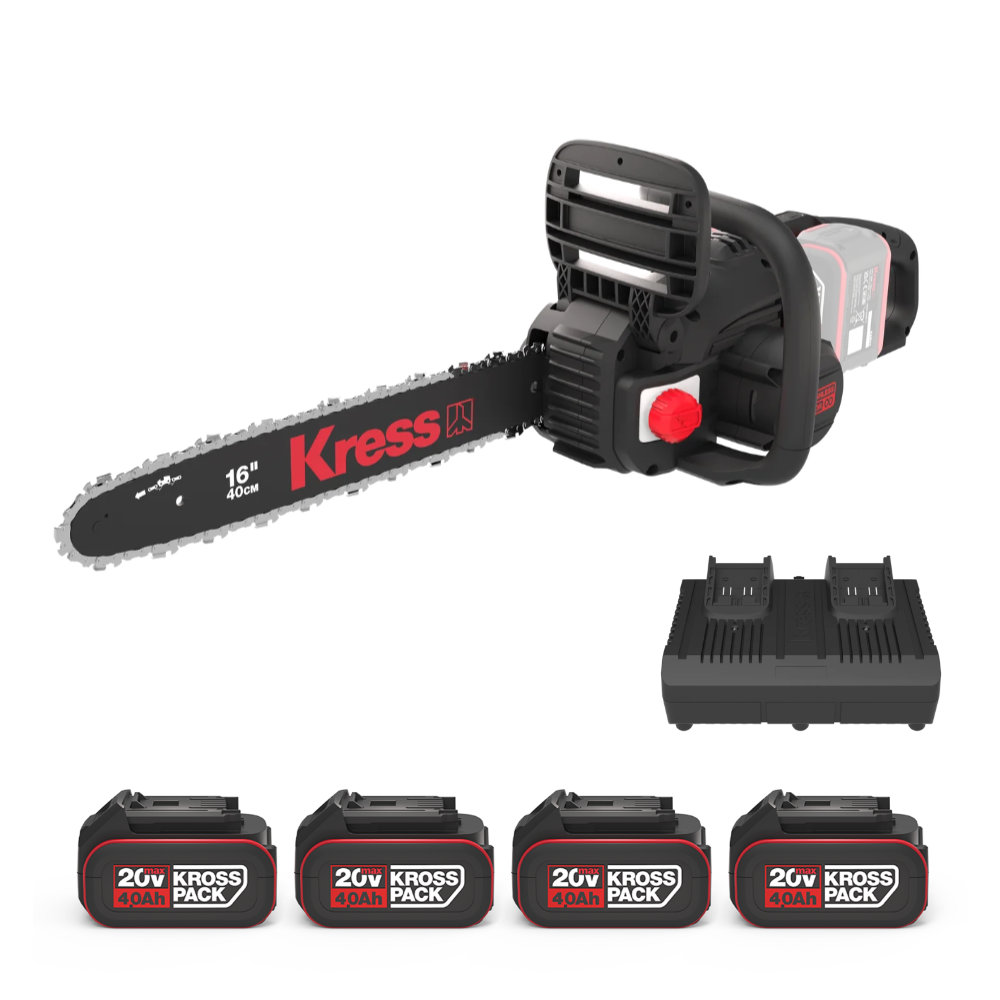 Kress KG347E.9 40 V Chainsaw – 40 cm Bar