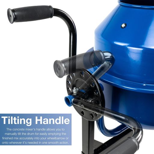 Hyundai 220W 63L Electric 230v Cement / Concrete Mixer | HYCM63E