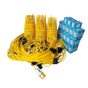 Electro-Wind 110V 100m 10w LED Festoon Lighting Kit - Including Bulbs and Guards