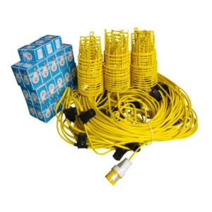 Electro-Wind 110V 100m Festoon Lighting Kit - Including Bulbs and Guards