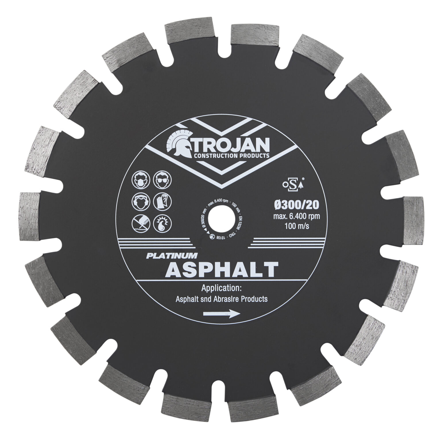 Trojan Platinum Asphalt Diamond Blade
